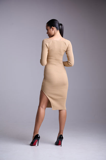 Rochie Born To Be Real Beige